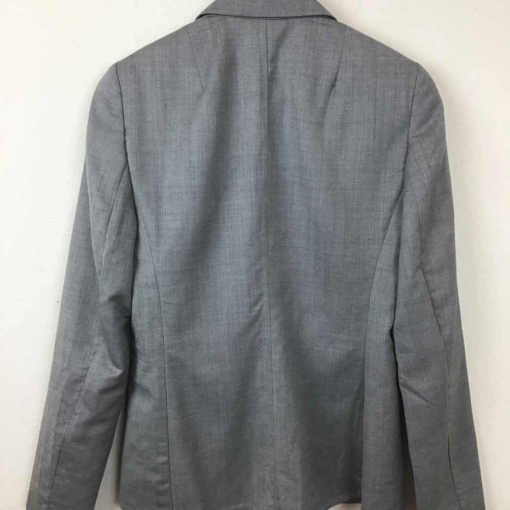 Akris Jacket Boyfriend Blazer Gray Black 8 Career - Picture 6 of 8